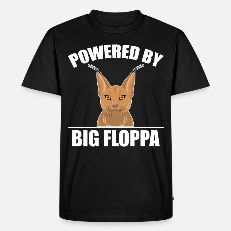 Großer Floppa Karakal Katze Meme - Männer Premium Bio T-Shirt - Schwarz
