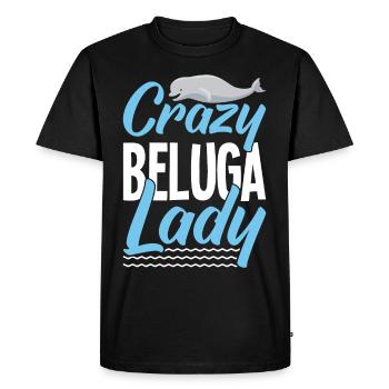 Béluga Béluga Baleine Observation des baleines Dauphin Dauphin - T-shirt Premium bio Homme - noir - Devant - Nico (187cm)
