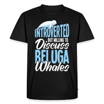 Béluga Béluga Baleine Observation des baleines Dauphin Dauphin - T-shirt Premium bio Homme - noir - Devant - Nico (187cm)