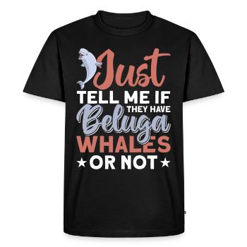 Béluga Béluga Baleine Observation des baleines Dauphin Dauphin - T-shirt Premium bio Homme - noir - Devant - Nico (187cm)