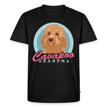 Cavapoo Grand-mère Cavoodle Chien Propriétaire Cadeau - T-shirt Premium bio Homme - noir - Devant - Nico (187cm)