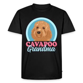 Cavapoo Grand-mère Propriétaire de chien Cavoodle Cadeau - T-shirt Premium bio Homme - noir - Devant - Nico (187cm)