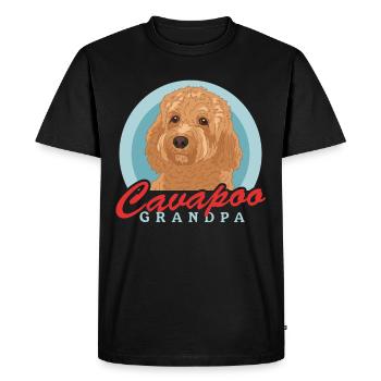 Cavapoo Grandpa Cavoodle Dog Owner Cadeau - T-shirt Premium bio Homme - noir - Devant - Nico (187cm)