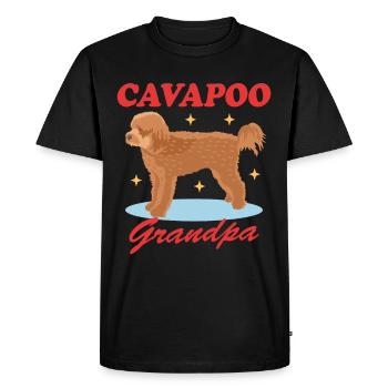 Grand-père de Cavapoo Cadeau du propriétaire de chien Cavoodle - T-shirt Premium bio Homme - noir - Devant - Nico (187cm)