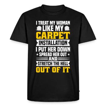 Flooring Flooring Installer Tiler Flooring - Men's Premium Organic T-Shirt - black - Front - Nico (187cm)