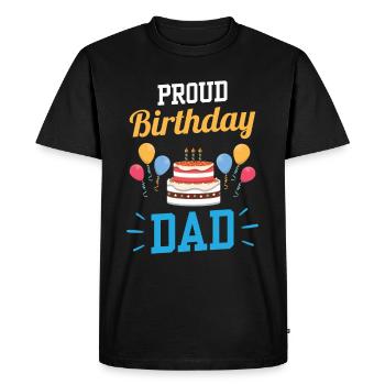 Proud Birthday Daddy Daddy Father Birthday - Men's Premium Organic T-Shirt - black - Front - Nico (187cm)