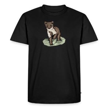 Martre de pierre I maison motif de chasse au gibier de martre pour les chasseurs - T-shirt Premium bio Homme - noir - Devant - Nico (187cm)