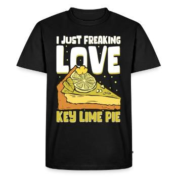 Gâteau à la lime Gâteau au citron Cadeau - T-shirt Premium bio Homme - noir - Devant - Nico (187cm)