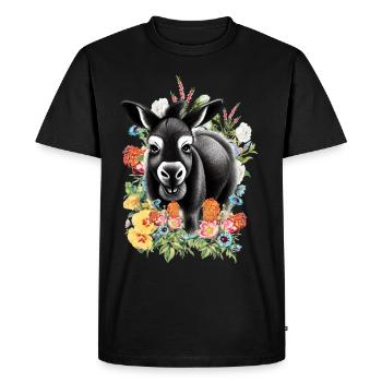 Fleurs d’âne - T-shirt Premium bio Homme - noir - Devant - Nico (187cm)