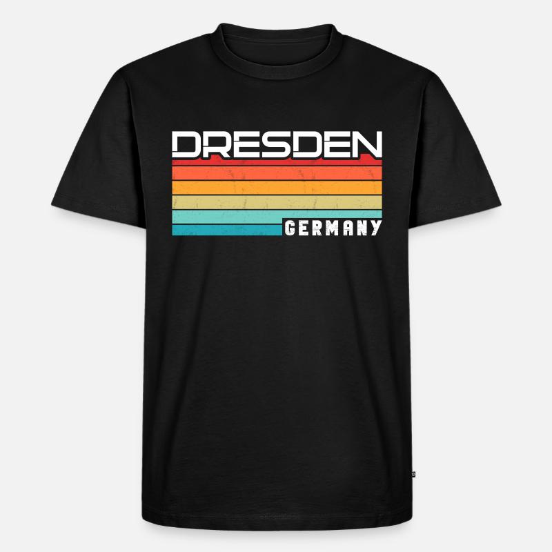 Dresdnerin Dresdner Dresden - Männer Premium Bio T-Shirt - Schwarz