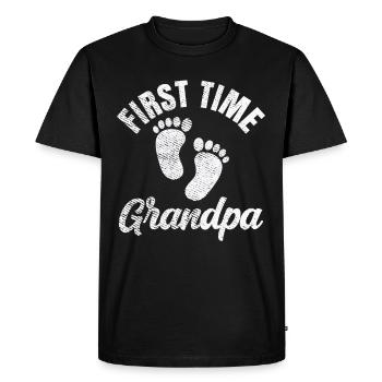 Première fois grand-père grands-parents première fois mignon - T-shirt Premium bio Homme - noir - Devant - Nico (187cm)