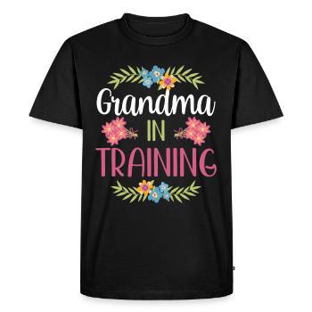Grandma In Education First Time Grandparents Sweet - Men's Premium Organic T-Shirt - black - Front - Nico (187cm)