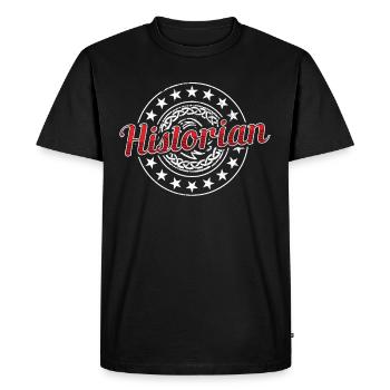 Historien Histoire Professeur d’histoire - T-shirt Premium bio Homme - noir - Devant - Nico (187cm)