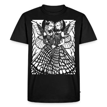 Punkrock Fan Skull with Mohawk Crazy Antisocial P - Men's Premium Organic T-Shirt - black - Front - Nico (187cm)