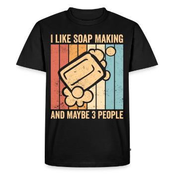 Funny soap making soap maker - Men's Premium Organic T-Shirt - black - Front - Nico (187cm)