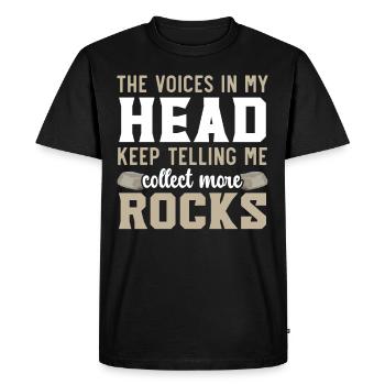 Des voix dans ma tête me disant de m - T-shirt Premium bio Homme - noir - Devant - Nico (187cm)