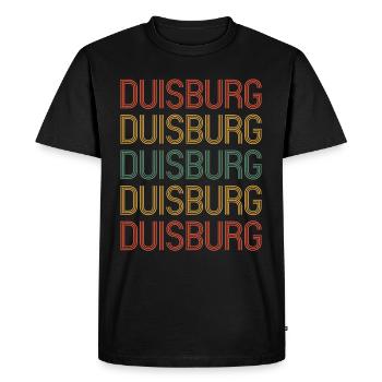 Duisburgerin Duisburger Duisburg - Men's Premium Organic T-Shirt - black - Front - Nico (187cm)