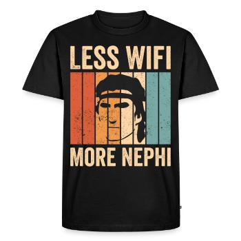 Funny Mormon missionary LDS - Men's Premium Organic T-Shirt - black - Front - Nico (187cm)