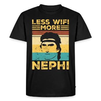Funny Mormon Missionary LDS Retro - Men's Premium Organic T-Shirt - black - Front - Nico (187cm)