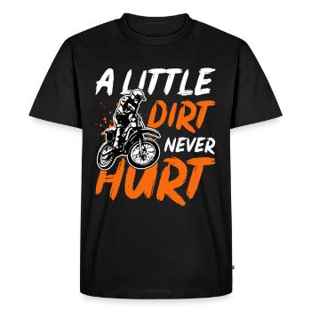Dirt Bike Motocross never has a bit of dirt - Men's Premium Organic T-Shirt - black - Front - Nico (187cm)