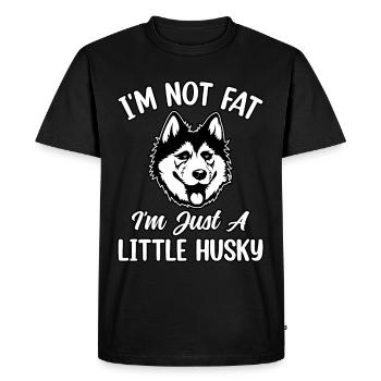 I'm not fat I'm just a little husky - Men's Premium Organic T-Shirt - black - Front - Nico (187cm)