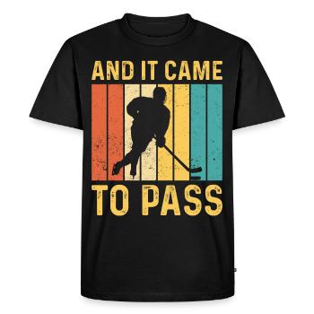 Funny Mormon Missionary LDS Ice Hockey - Men's Premium Organic T-Shirt - black - Front - Nico (187cm)