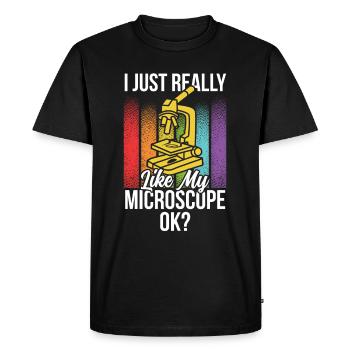 I just really like my microscope Microscope - Men's Premium Organic T-Shirt - black - Front - Nico (187cm)