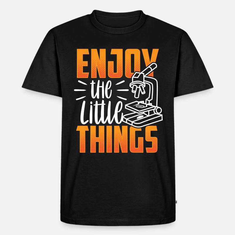 Enjoy the little things Microscopes Microscope - Men's Premium Organic T-Shirt - black