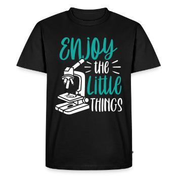 Enjoy the little things Microscope Microscopes - Men's Premium Organic T-Shirt - black - Front - Nico (187cm)