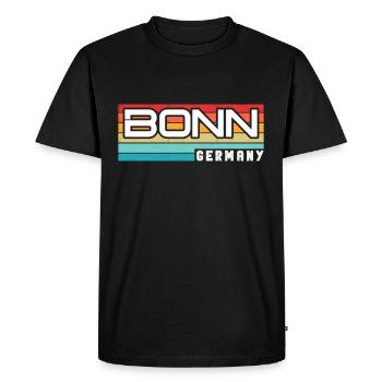 Bonnerin Bonner Bonn - T-shirt Premium bio Homme - noir - Devant - Nico (187cm)