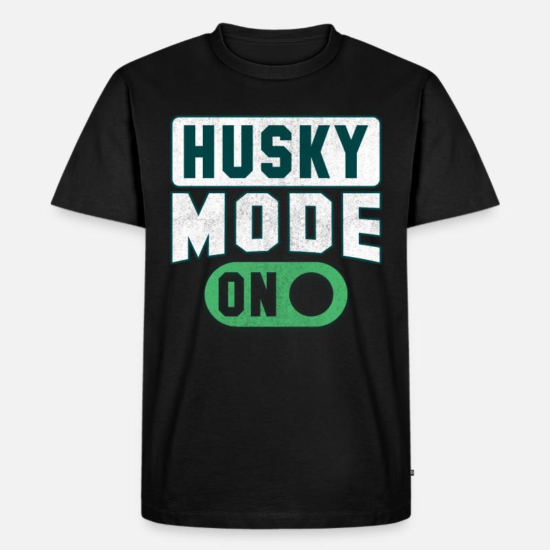 Husky mode on - Männer Premium Bio T-Shirt - Schwarz