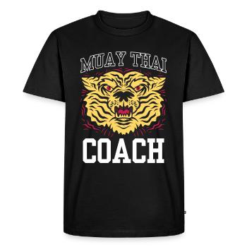 Muay Thai Trainer Arts Martiaux Combat de combattant - T-shirt Premium bio Homme - noir - Devant - Nico (187cm)