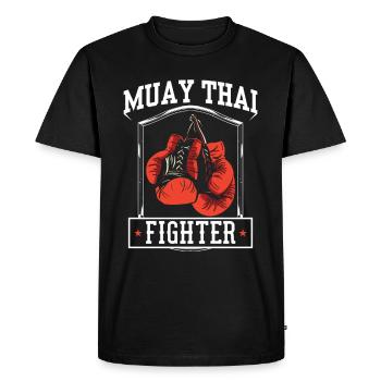 Muay Thai Fighter Arts Martiaux Arts Martiaux Combat - T-shirt Premium bio Homme - noir - Devant - Nico (187cm)