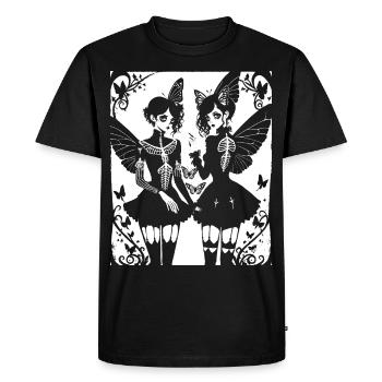 Punkrock Fan Skull avec Mohawk Crazy Antisocial P - T-shirt Premium bio Homme - noir - Devant - Nico (187cm)