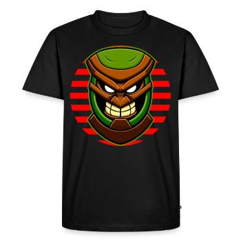Tiki Statue - T-shirt Premium bio Homme - noir - Devant - Nico (187cm)