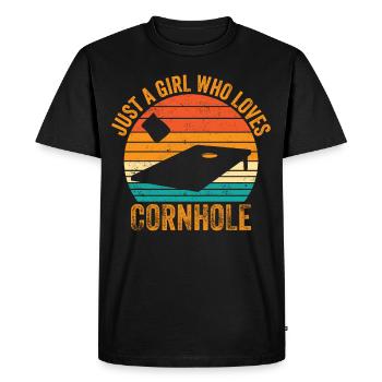 Cornhole Corn Hole Retro - T-shirt Premium bio Homme - noir - Devant - Nico (187cm)