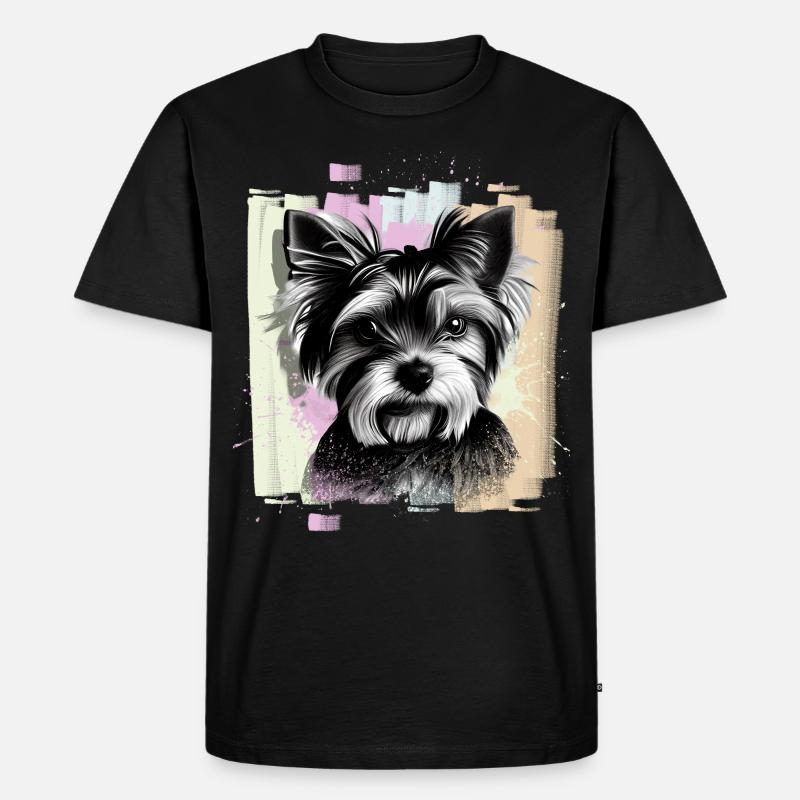 Yorkshire Terrier - Männer Premium Bio T-Shirt - Schwarz