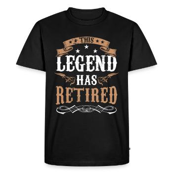 This legend has retired Retirement - Men's Premium Organic T-Shirt - black - Front - Nico (187cm)