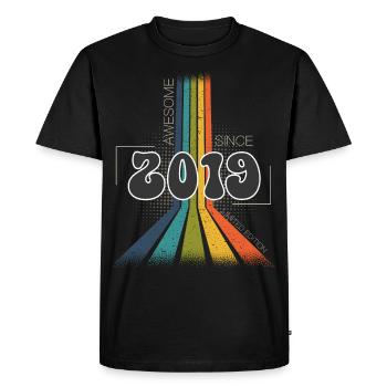 2019 Vintage Birthday Groovy Vintage Retro - Men's Premium Organic T-Shirt - black - Front - Nico (187cm)