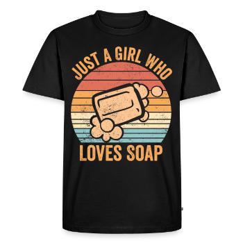 Fabricant de savon amusant - T-shirt Premium bio Homme - noir - Devant - Nico (187cm)