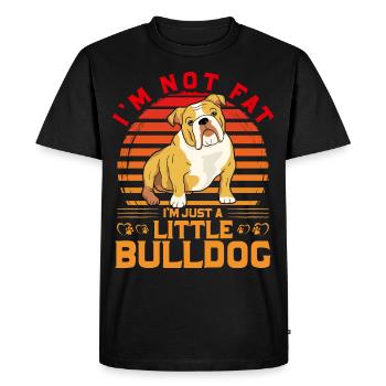 I'm not fat I'm just a little bulldog - Men's Premium Organic T-Shirt - black - Front - Nico (187cm)