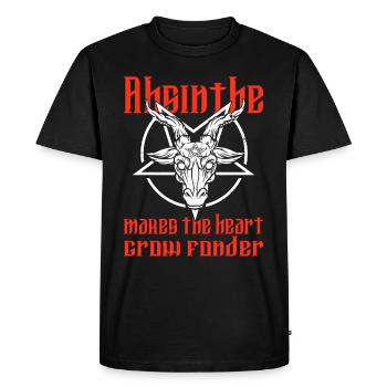 Satan Belzébuth Diable Gothique Pentagramme Mystique - T-shirt Premium bio Homme - noir - Devant - Nico (187cm)