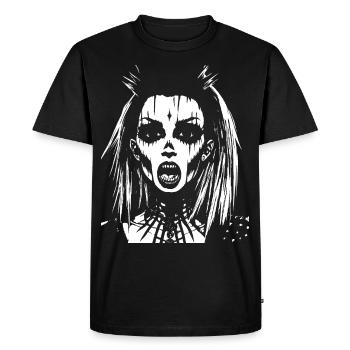 Fairycore Aesthetics Grunge Skeleton Fairy Goth G - Men's Premium Organic T-Shirt - black - Front - Nico (187cm)
