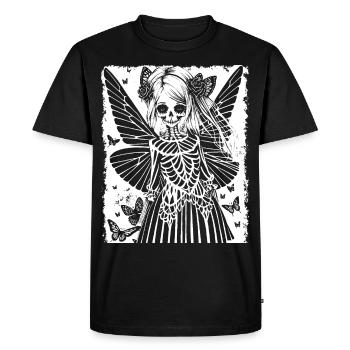 Fairycore Aesthetics Grunge Skeleton Fairy Goth G - Men's Premium Organic T-Shirt - black - Front - Nico (187cm)