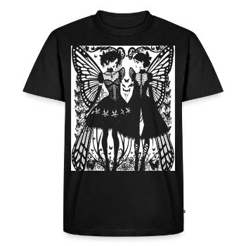 Fairycore Aesthetics Grunge Skeleton Fairy Goth G - Men's Premium Organic T-Shirt - black - Front - Nico (187cm)