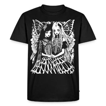 Fairycore Aesthetics Skeleton Fairy Goth Grunge G - Men's Premium Organic T-Shirt - black - Front - Nico (187cm)