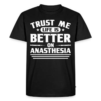 Anesthesie Technicien en anesthésie Anesthésiste Anesthésiste - T-shirt Premium bio Homme - noir - Devant - Nico (187cm)