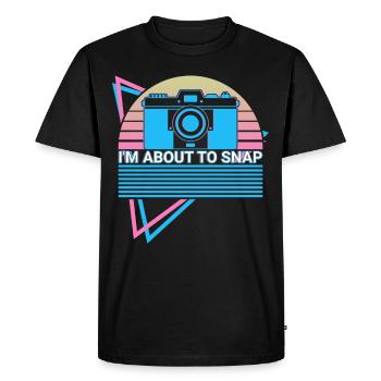 Caméra Photographie Photographe Rétro - T-shirt Premium bio Homme - noir - Devant - Nico (187cm)