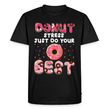 Donut-stress Préparez votre meilleur beignet - T-shirt Premium bio Homme - noir - Devant - Nico (187cm)