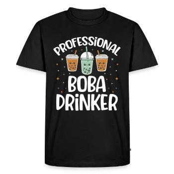 Professional Boba drinker, lover of bubble - Men's Premium Organic T-Shirt - black - Front - Nico (187cm)